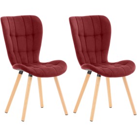 Lot de 2 chaises Elda velours