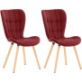 Lot de 2 chaises Elda velours