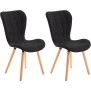 Lot de 2 chaises Elda en tissu