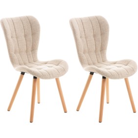 Lot de 2 chaises Elda en tissu