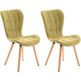 Lot de 2 chaises Elda en tissu