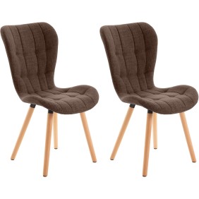 Lot de 2 chaises Elda en tissu