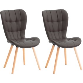 Lot de 2 chaises Elda simili cuir