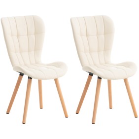 Lot de 2 chaises Elda simili cuir