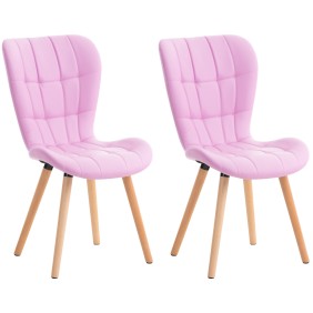 Lot de 2 chaises Elda simili cuir