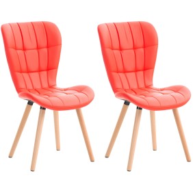 Lot de 2 chaises Elda simili cuir