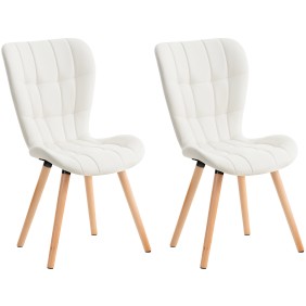 Lot de 2 chaises Elda simili cuir