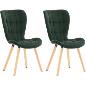 Lot de 2 chaises Elda velours