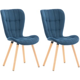 Lot de 2 chaises Elda velours