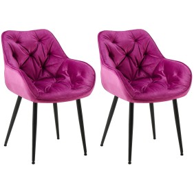 Lot de 2 chaises Tanna velours