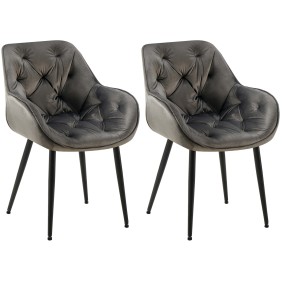 Lot de 2 chaises Tanna velours