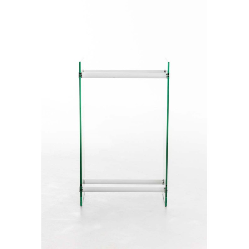 Porte-bûches de cheminée Dacio verre clair 35x60x100 cm