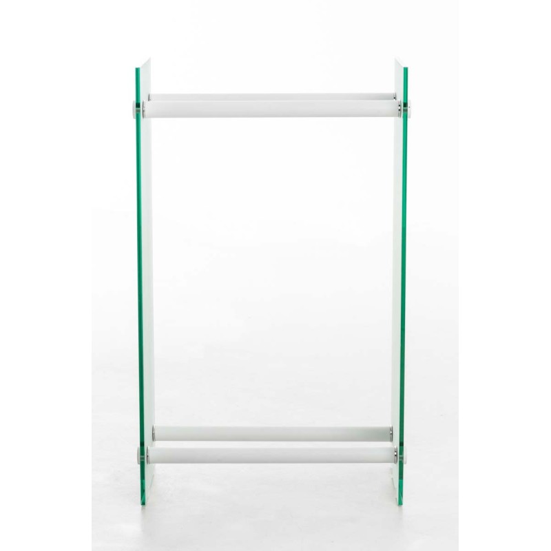 Porte-bûches de chauffage Dacio verre à lait 35x80x100