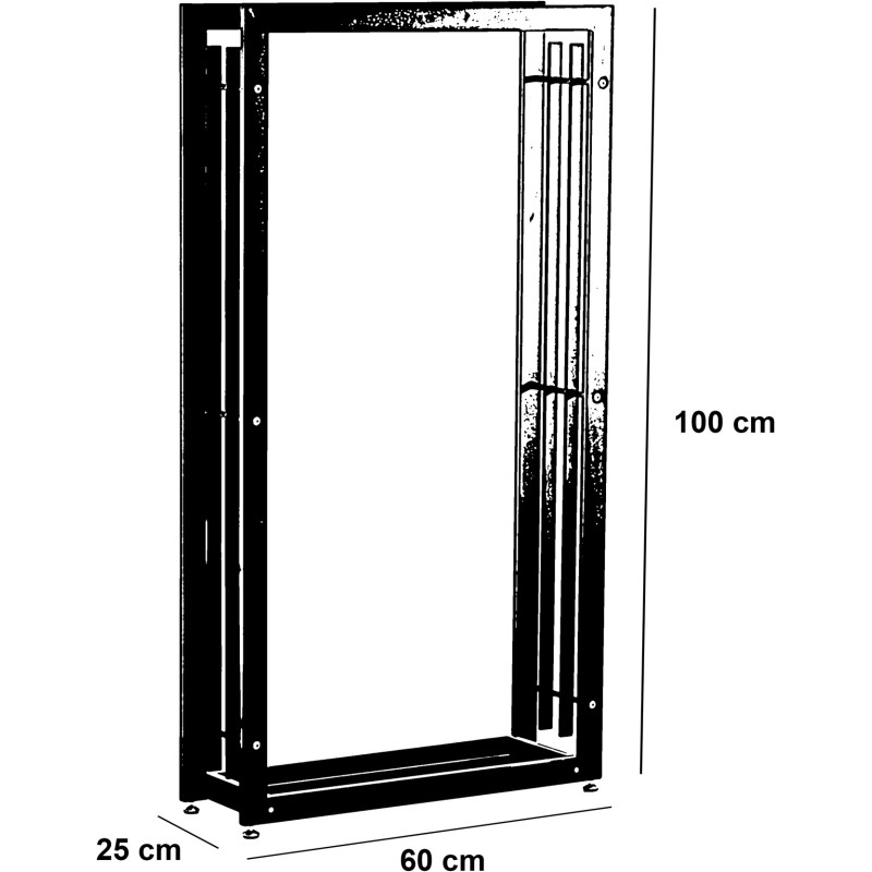 Porte-bûches Skadi 25x60x100