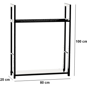 Porte-bûches de chauffage Neige 100x80x25