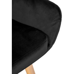 Tabouret de bar Grant en velours noir