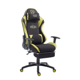 Fauteuil gamer Racing Shift en tissu avec repose-pieds