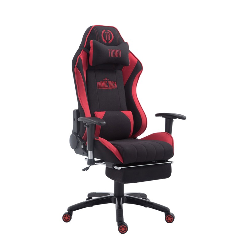 Fauteuil gamer Racing Shift en tissu avec repose-pieds