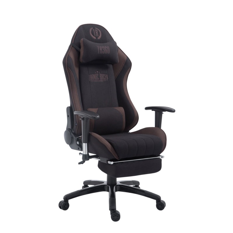 Fauteuil gamer Racing Shift en tissu avec repose-pieds