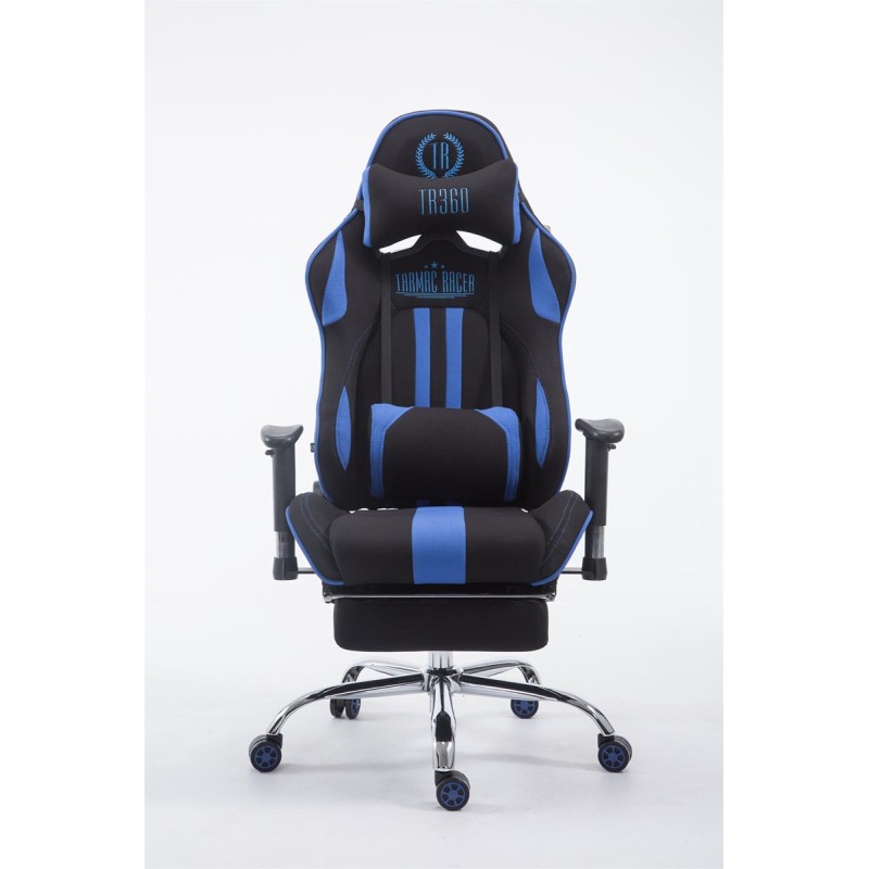 Fauteuil gamer Racing Limit en tissu avec repose-pieds