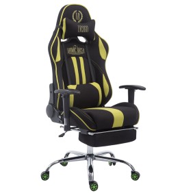 Fauteuil gamer Racing Limit en tissu avec repose-pieds