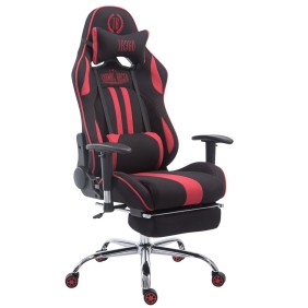 Fauteuil gamer Racing Limit en tissu avec repose-pieds