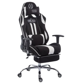 Fauteuil gamer Racing Limit en tissu avec repose-pieds