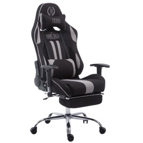 Fauteuil gamer Racing Limit en tissu avec repose-pieds