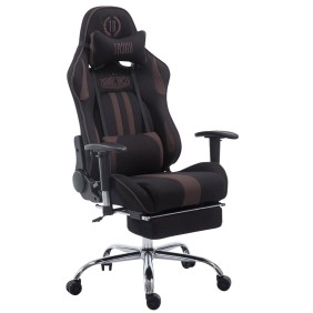 Fauteuil gamer Racing Limit en tissu avec repose-pieds