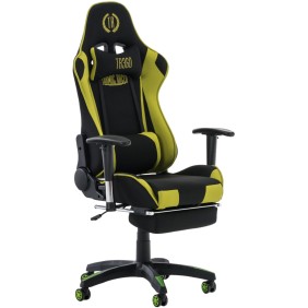 Fauteuil gamer Racing tissu Turbo avec repose-pieds