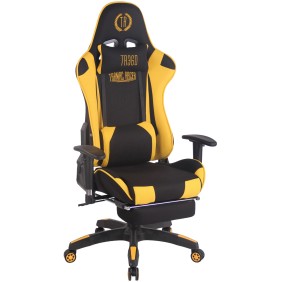 Fauteuil gamer Racing tissu Turbo avec repose-pieds