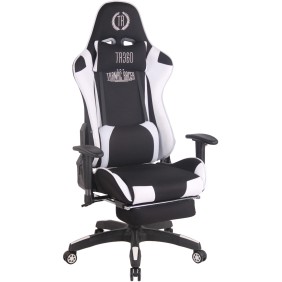 Fauteuil gamer Racing tissu Turbo avec repose-pieds