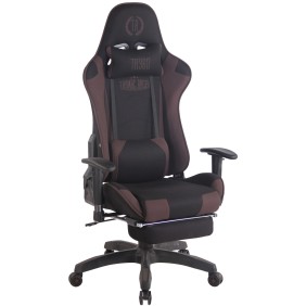 Fauteuil gamer Racing tissu Turbo avec repose-pieds