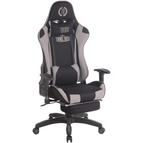 Fauteuil gamer Racing tissu Turbo avec repose-pieds