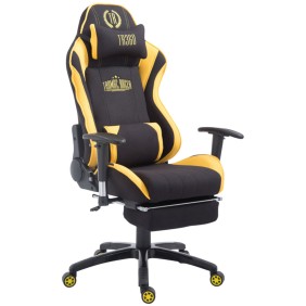 Fauteuil gamer Racing Shift V2 en tissu avec repose-pieds