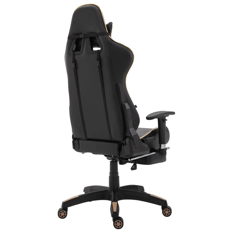 Fauteuil gamer Racing Turbo avec repose-pieds brillant