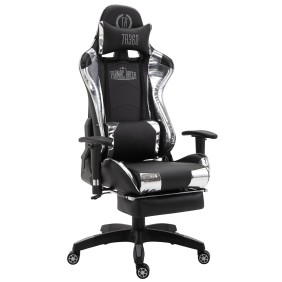 Fauteuil gamer Racing Turbo avec repose-pieds brillant