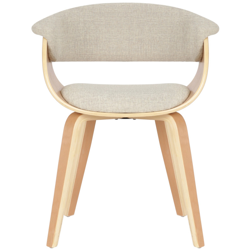 Fauteuil Bruce, tissu crème naturel