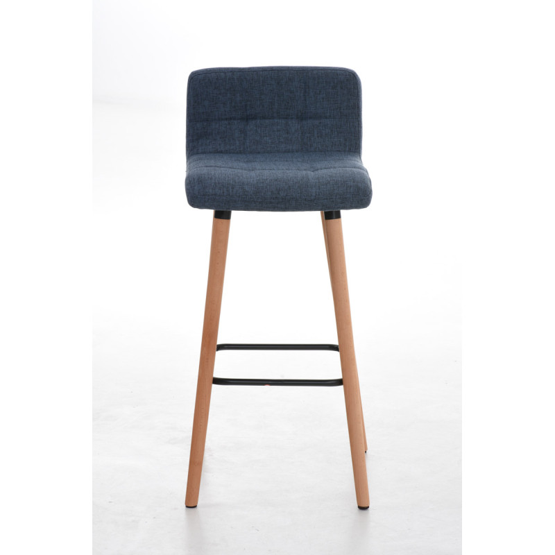 Tabouret de bar en tissu Lincoln bleu