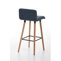 Tabouret de bar en tissu Lincoln bleu