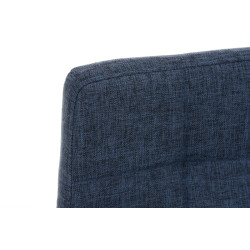 Tabouret de bar en tissu Lincoln bleu