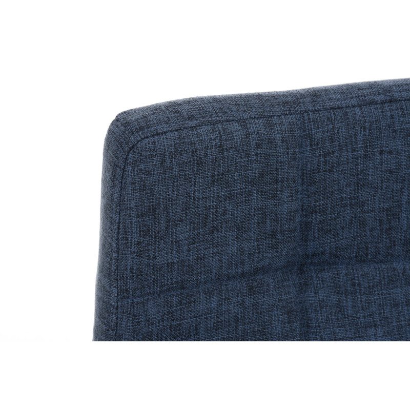Tabouret de bar en tissu Lincoln bleu