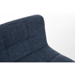Tabouret de bar en tissu Lincoln bleu