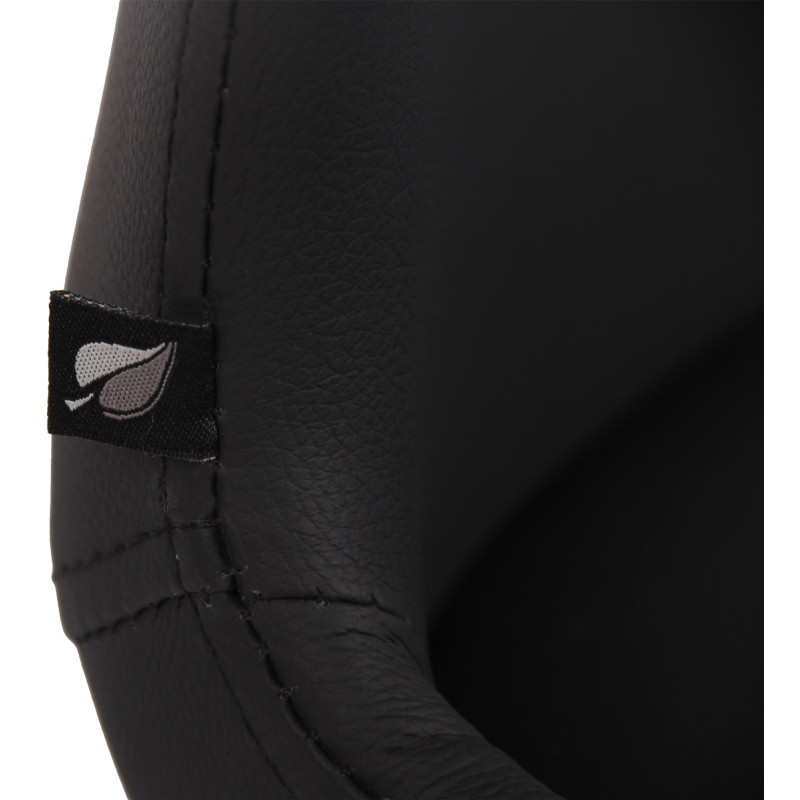 Ensemble de 4 chaises Luna en similicuir noir