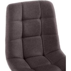 Chaise de salle à manger Antibes en tissu marron