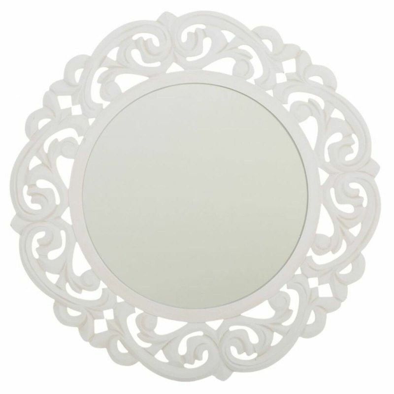 Miroir mural Alexandra House Living Blanc Crème 2 x 60 x 60 cm Cercle