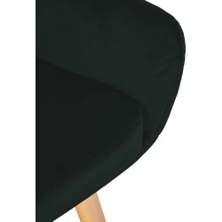 Lot de 2 tabourets de bar en velours Grant vert