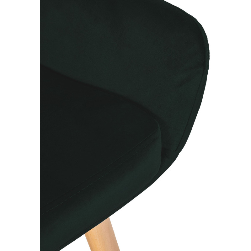 Lot de 2 tabourets de bar en velours Grant vert