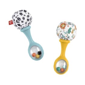 Fisher-Price - Mes Premiers Maracas - Jouet d'éveil 2 hochets - des 3 mois