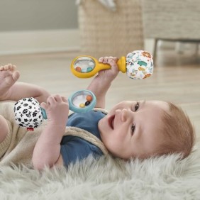 Fisher-Price - Mes Premiers Maracas - Jouet d'éveil 2 hochets - des 3 mois